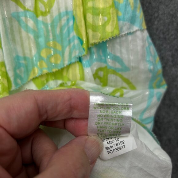 Lilly Pulitzer Arden Off The Hook Strapless Tiered Dress Women's Sz 4 Fish Print - Picture 8 of 12